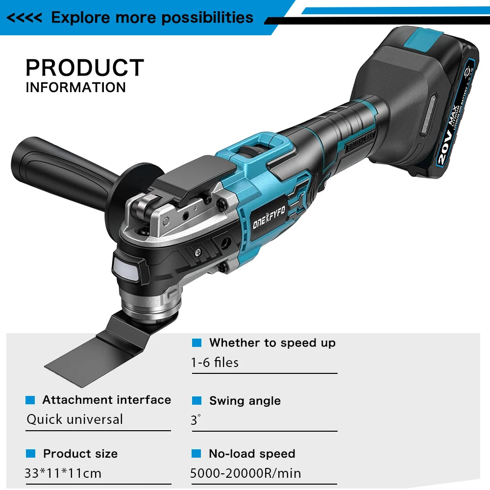 Electric Brushless Oscillating Variable Speed Trimmer Saw Renovation Power Machine Multi-function Tool For Makita 18V Battery