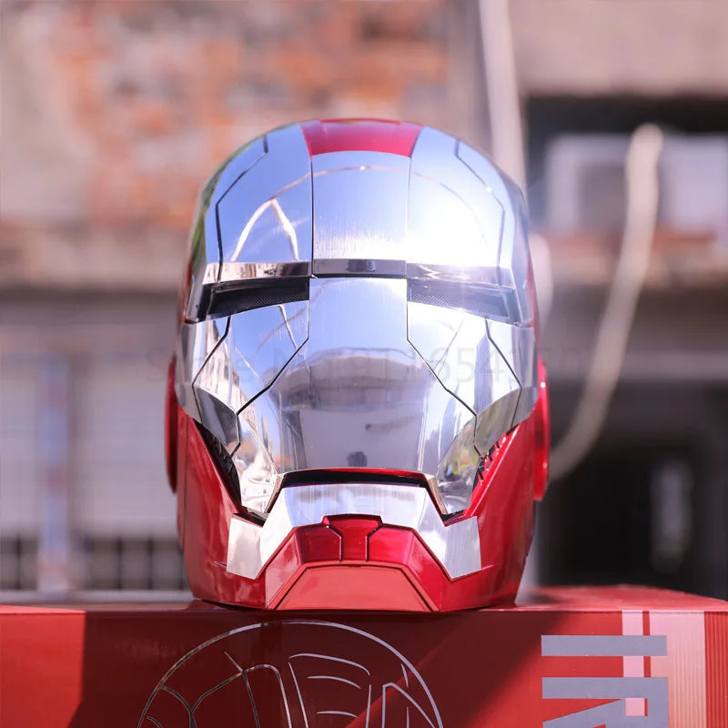 Marvel MK5 Helmet Cosplay Iron Man Electric Multi-piece Opening And Closing Voice Control Eyes Model Toy For Children Adult Gift