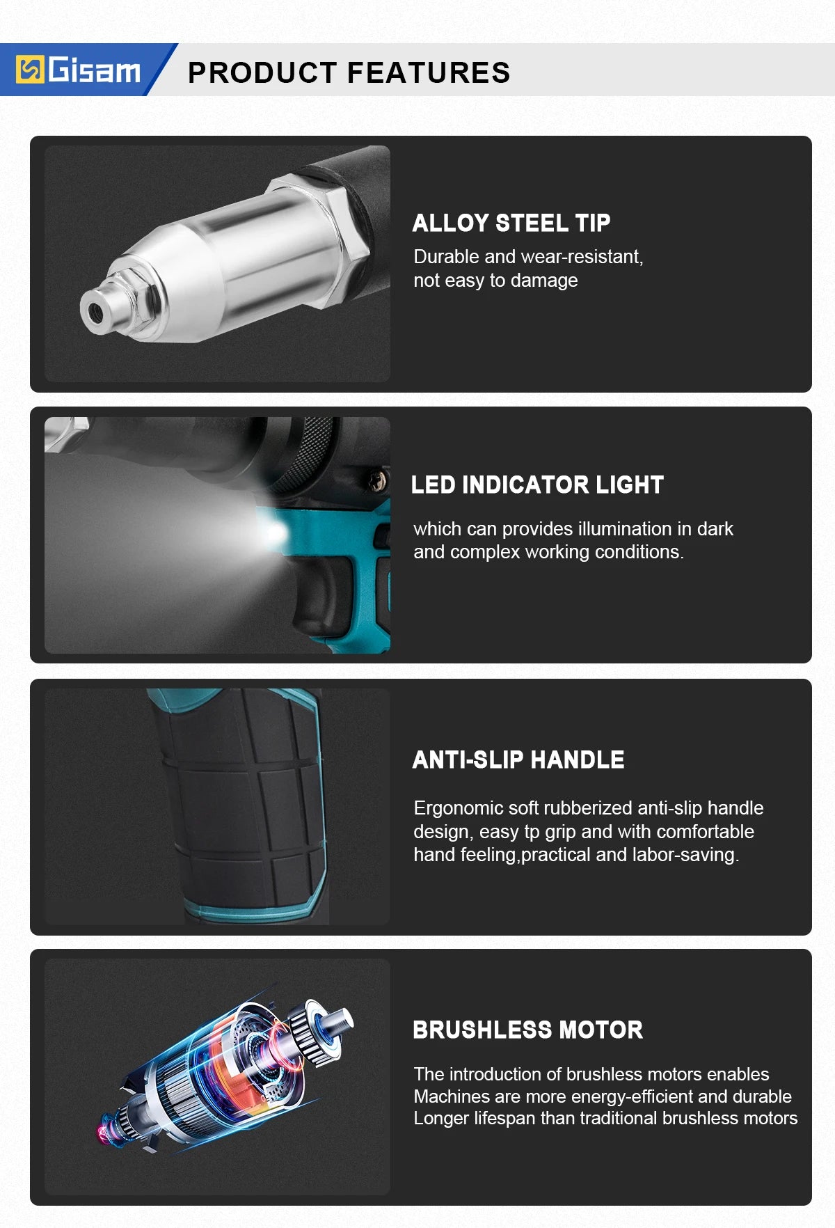 20000N 720W Brushless Electric Rivet Gun 2.4~4.8mm Cordless Rivet Nut Gun Drill Insert Power Tools For Makita 18V Battery 리벳건