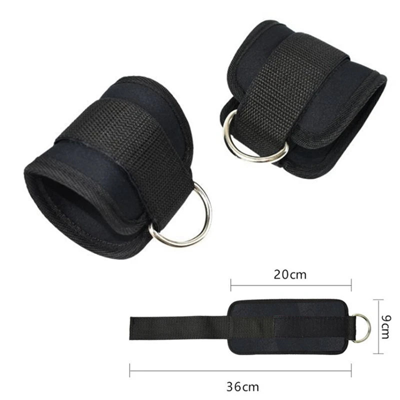 Gantry Foot Ring Leg Strap Buckle Training Leg Training Hip Strength Fitness Training Equipment Ankle Straps Black