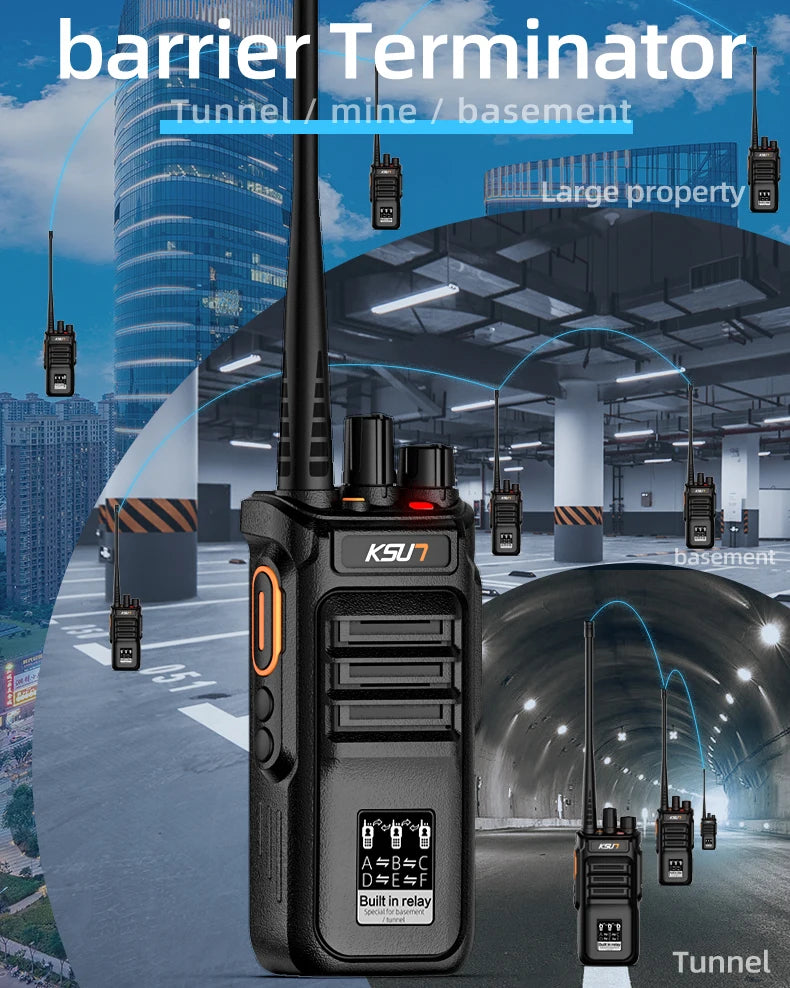 KSUT RL30 Repeater Walkie Talkie Long Range 2 Pieces Professional Wireless Communication Radios For Tunnel Cellar Talkie Walkie