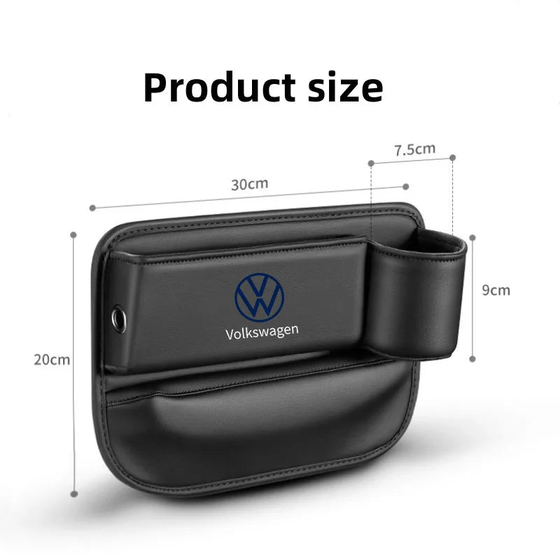 Car Seat Gap Organizer Storage Box Pocket Multifunction Auto Cup Holder Storage Box for VW GTI Rline Golf Phaeton Tiguan T-Cross