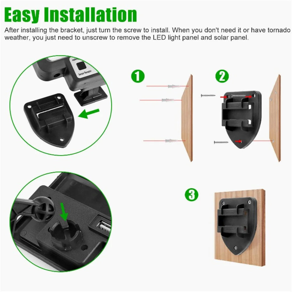 Solar Wall Lights 117COB Outdoor Solar Powered IP65 Waterproof 3 Modes Wall Lamp For Garden Porch Patio Yard