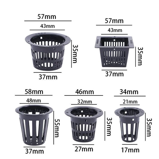 10pcs Multisize Durable Hydroponic Mesh Pot Net Convenient Aeroponic Plant Grow Basket Professional Garden Clone Accessories