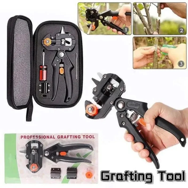 1pc 2 In 1 Garden Tools Multi-Function Grafting Machine Fruit Tree Grafting Knife Seedling Tools Pruning Grafting Pruner Kit