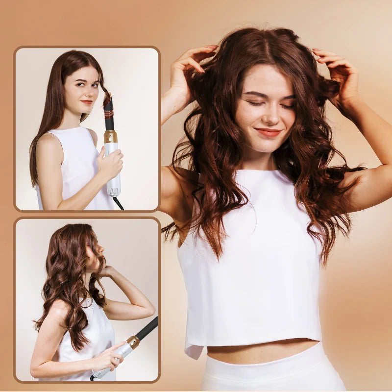 Hair Dryer 5 In 1  Hot Air Comb Curlers With Diffuser  Electric Blow Dryer Professional Complete   Multifunctional Hot Air Brush