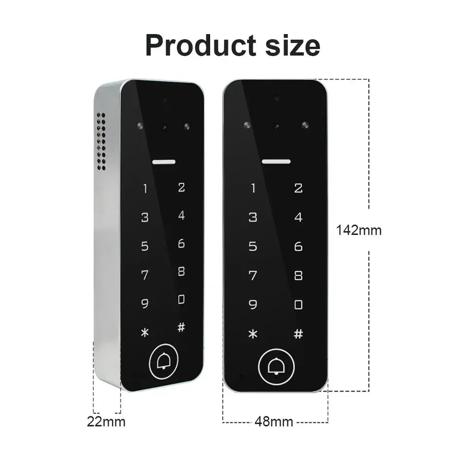 TuyaSmart WiFi Video Intercom Access control System Keypad Fingerprint With Doorbell for Villa apartment Outdoor Metal Case IP65