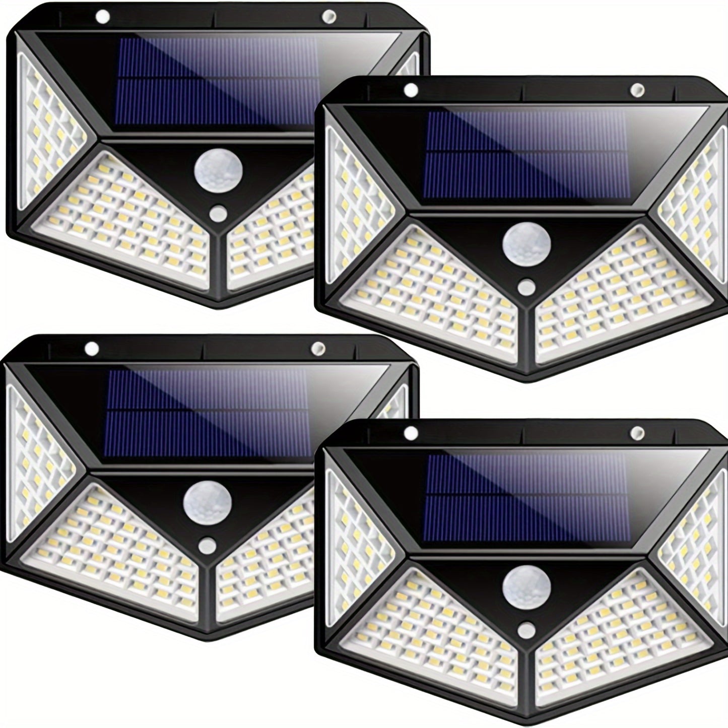 1/2/4/6pcs Solar Lights Outdoor, 100LED/3 Modes 270° Lighting Angle Motion Sensor Security Lights Wall Lights Solar Powered, Bright For Backyard Garden Fence Patio Front Door For Hotel