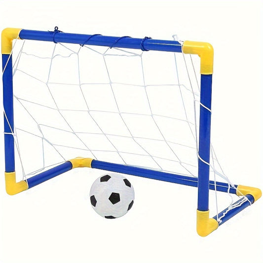 Youngsters' Soccer Set with Portable & Detachable Goal - Perfect for Indoor/Outdoor Play, Family Bonding, Birthday & Holiday Gifts