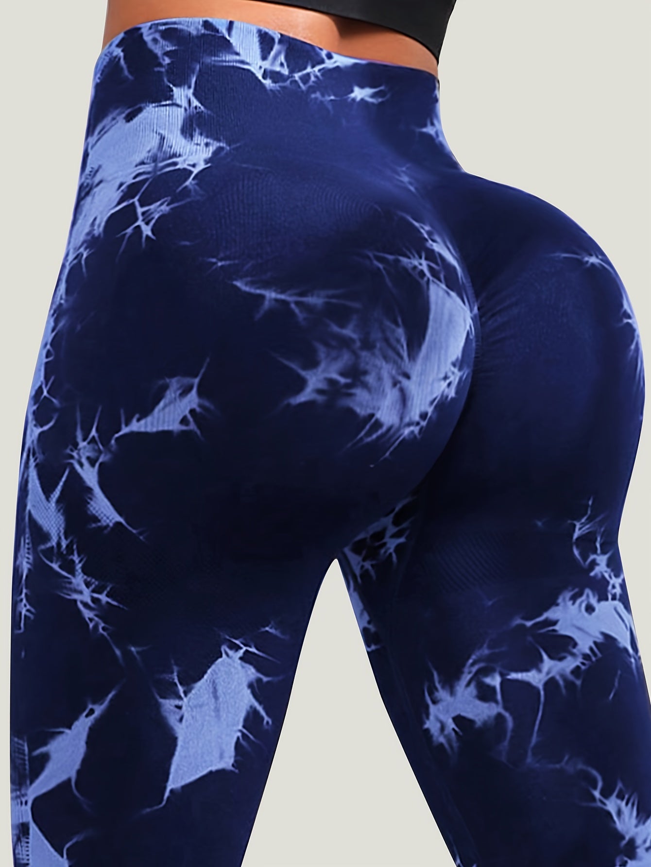 Women's 2-Pack Seamless Tie-Dye High Stretch Sports Yoga Leggings, Athletic Workout Pants, Comfort Fit Activewear for Gym & Home Exercise