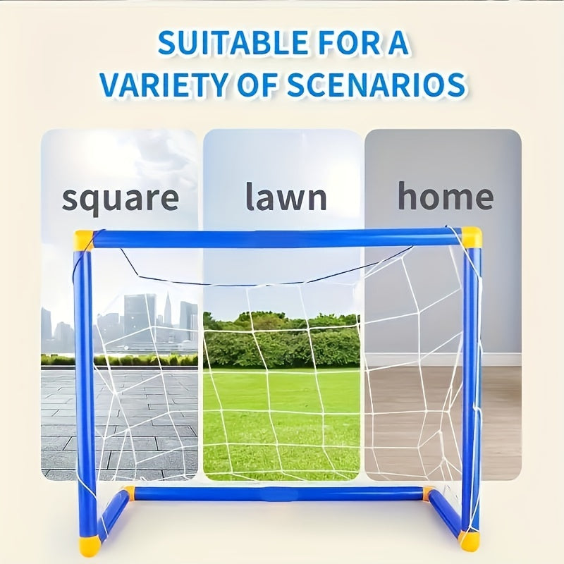 Youngsters' Soccer Set with Portable & Detachable Goal - Perfect for Indoor/Outdoor Play, Family Bonding, Birthday & Holiday Gifts