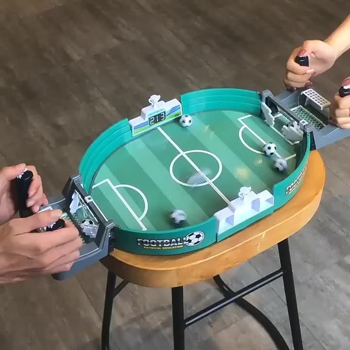 Deluxe Family Table Soccer Board Game - Double-Sided Competitive Fun for Kids Ages 3-6 - Promotes Social Interaction, Develops Fine Motor Skills and Hand-Eye Coordination - Perfect for Indoor Playdates and Birthday Parties