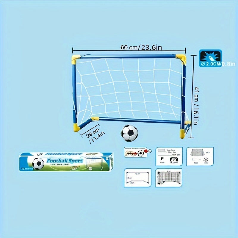 Youngsters' Soccer Set with Portable & Detachable Goal - Perfect for Indoor/Outdoor Play, Family Bonding, Birthday & Holiday Gifts