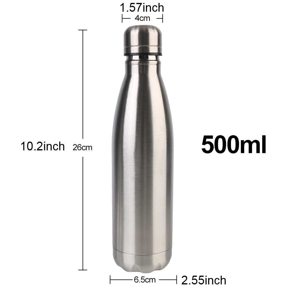 For Sport Bottles Double-Wall Insulated Vacuum Flask Stainless Steel Water Bottle BPA Free Thermos Cola Water Beer Thermos 500ml