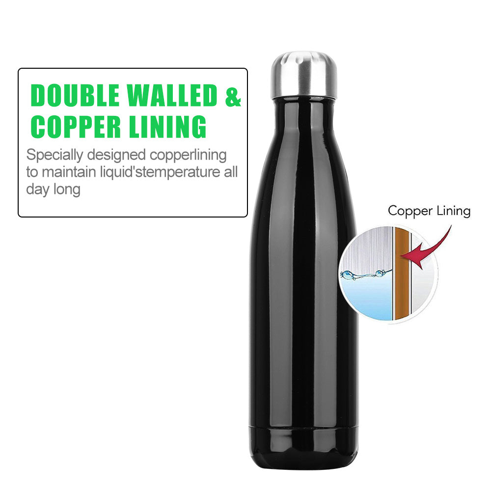 For Sport Bottles Double-Wall Insulated Vacuum Flask Stainless Steel Water Bottle BPA Free Thermos Cola Water Beer Thermos 500ml