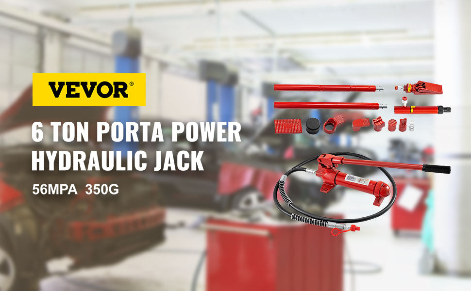 VEVOR Porta Power Hydraulic Jack Kit 6/10/12/20 Ton Sheet Metal Correction Automotive Frame Shape Repair Separation Jack Tools