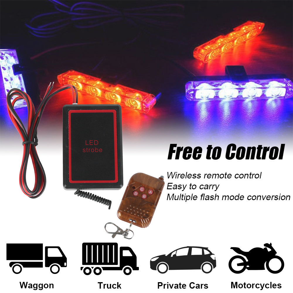 Waterproof Ambulance Fso Police Light 4x4/Led Emergency Fireman  Lamp Car Strobe Warning  Lighter Controll Flasher Truck Light