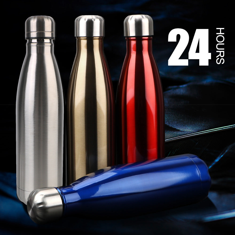 For Sport Bottles Double-Wall Insulated Vacuum Flask Stainless Steel Water Bottle BPA Free Thermos Cola Water Beer Thermos 500ml